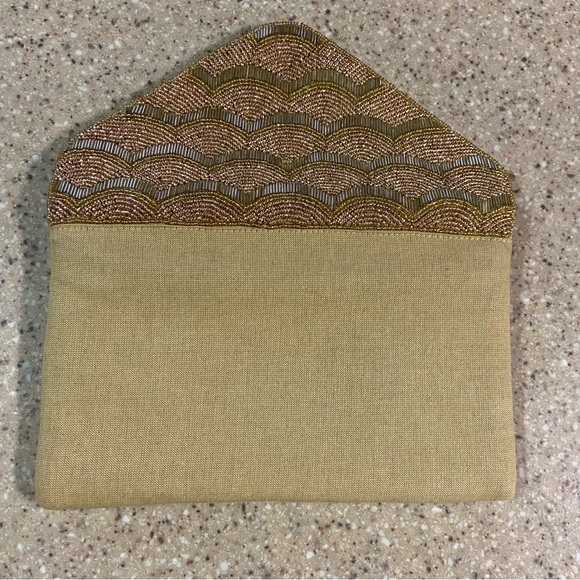 Lulus Golden Beaded Tan Bag - Picture 4 of 7